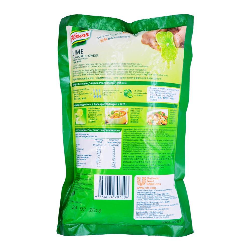 Bột Chanh Knorr Lime Flavoured Powder 400g