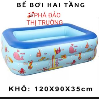 [XẢ KHO] ☆ [ƯU ĐÃI LỚN] BỂ BƠI 1m2_2 Tầng TẶNG keo vá bể + (5 trái bóng hoặc 1 vịt con)