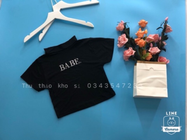 Áo cổ lọ croptop hình chụp thật kèm video