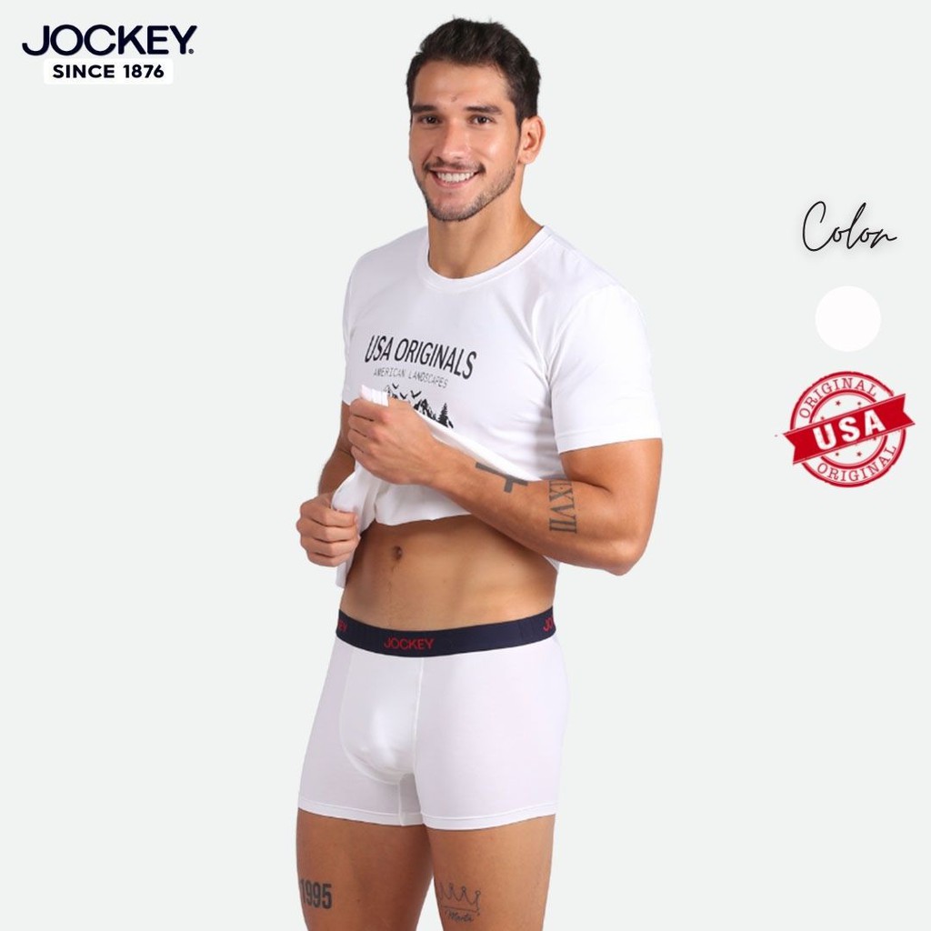 Quần Lót Nam Jockey Trunk Boxer Bản To Thun Cotton Kháng Khuẩn Thoáng Mát - JAMB0202