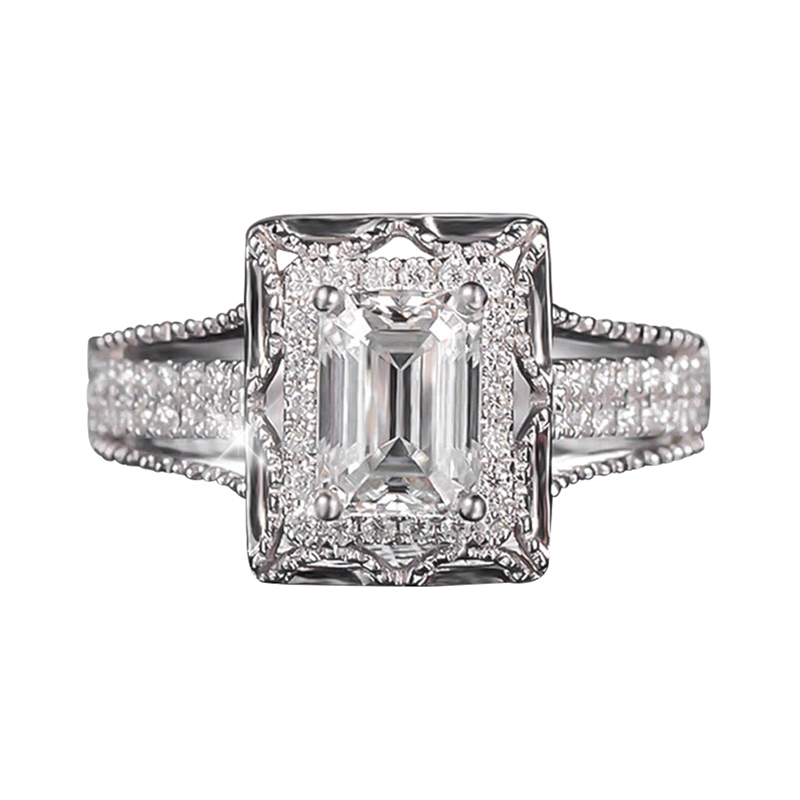 Nhẫn cưới đính đá sapphire cao cấp cho nữ
