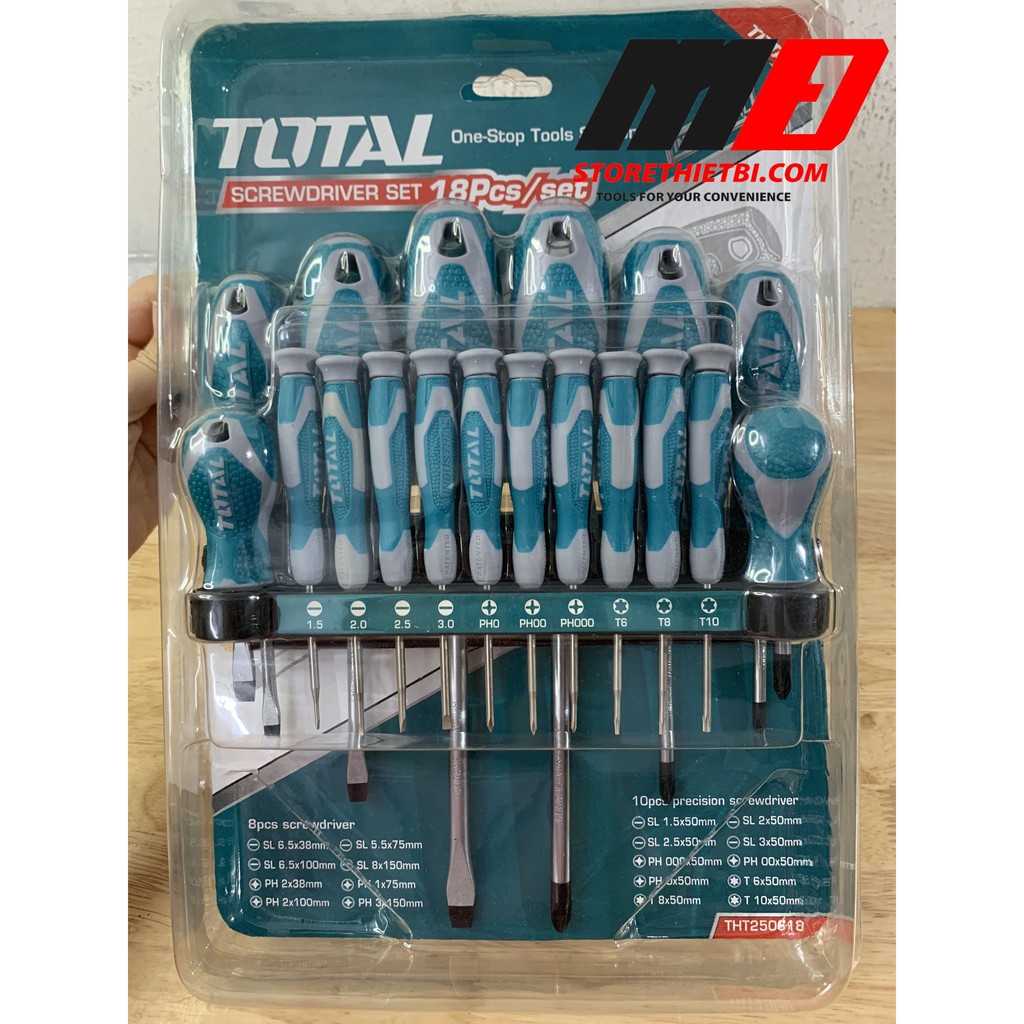 Bộ 18 tua vít THT250618 TOTAL