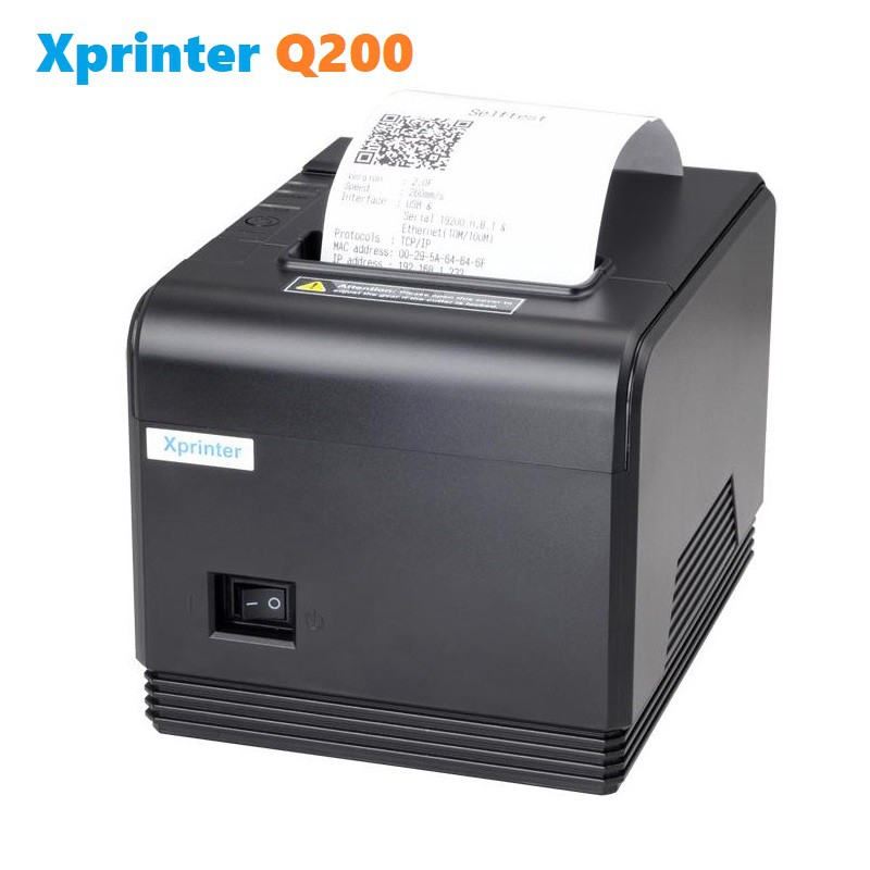 Máy in nhiệt XPrinter Q200 - Máy in hóa đơn, in bill nhiệt K80 mạng LAN Xprinter XP-Q200 - Máy In Hóa Đơn XPrinter Q200