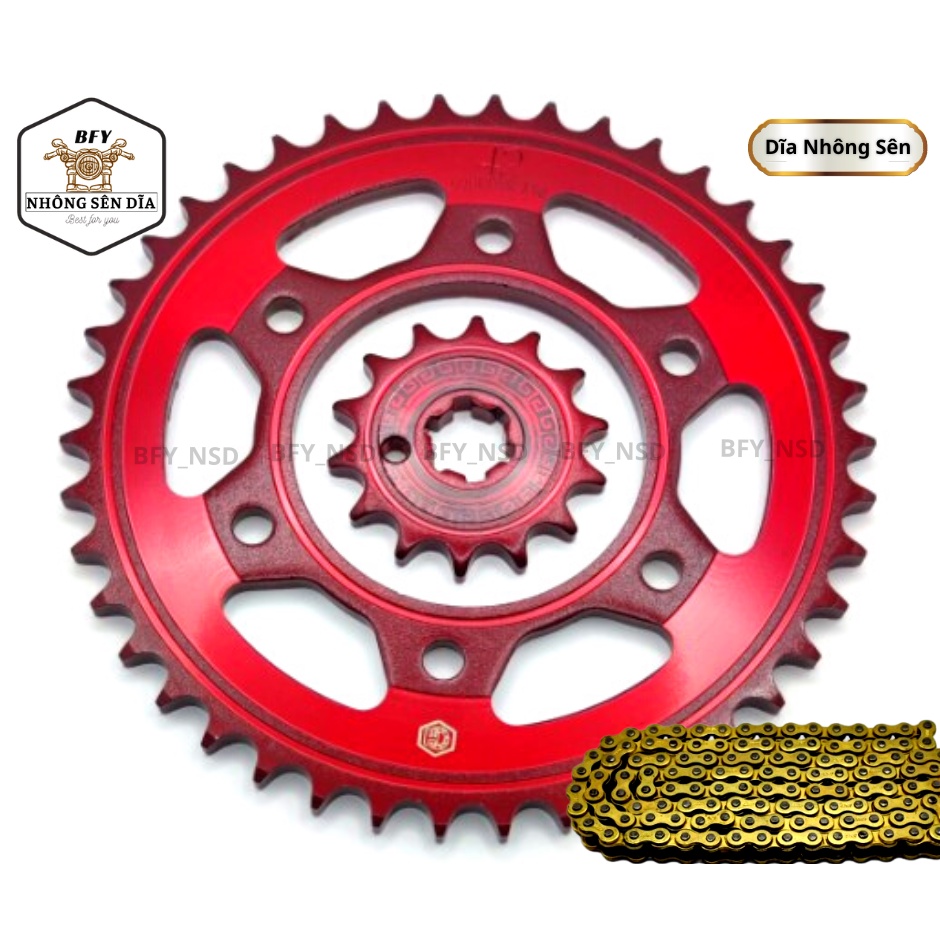 Nhông sên dĩa Exciter 150 - nhông sên dĩa - nhông sên dĩa exciter150 - nhông sên dĩa ex 150 - Ex 150 - Exciter 150 - BFY