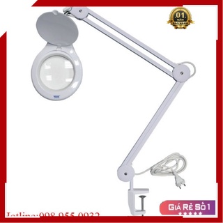 Kíp lúp kẹp bàn LT-86A 10X đèn LED hỗ trợ phóng đại 10 lần Canino