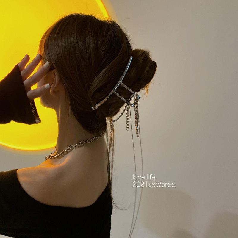 Kẹp tóc càng cua Hàn Quốc kim loại sang chảnh cho nữ