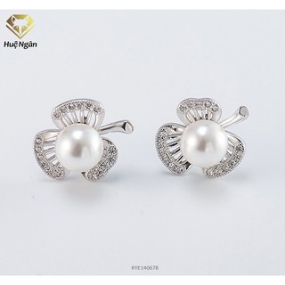 Bông tai bạc Ý 925 Bạc Xinh- Cỏ ba lá RYE140678