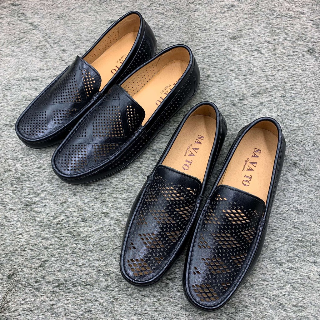 Giầy hè đục lỗ siêu thoáng da bò thật
