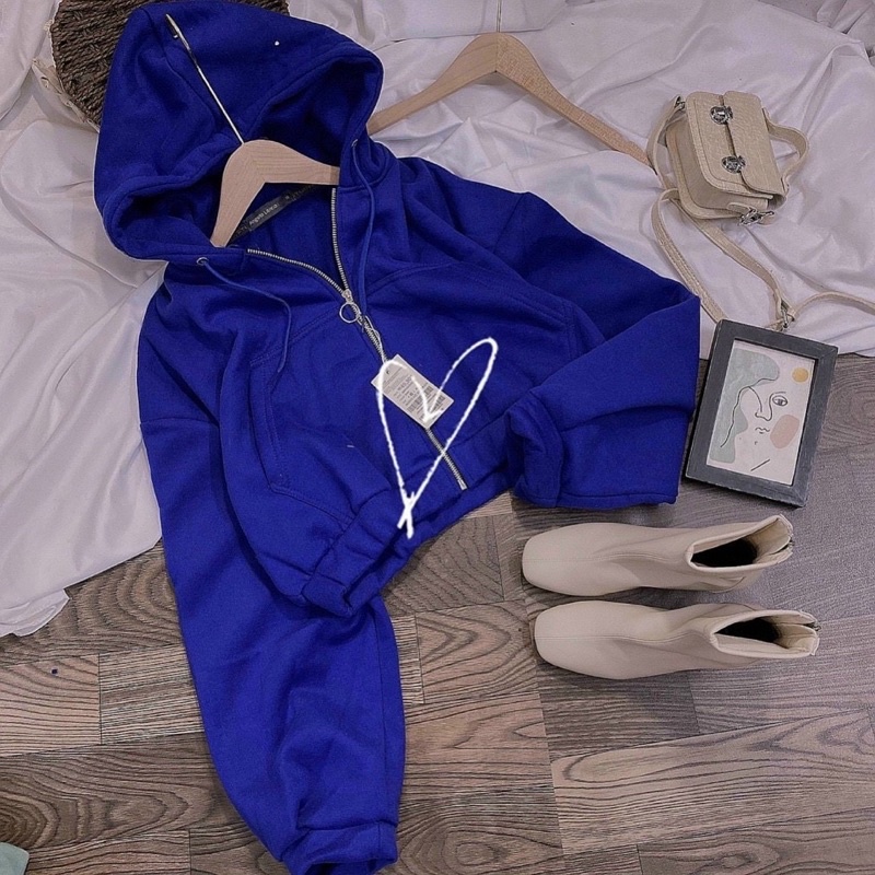 Áo Khoác Nỉ Cánh Dơi, tay phồng Form Croptop - Phong Cách ullzang - Hình Thật | BigBuy360 - bigbuy360.vn