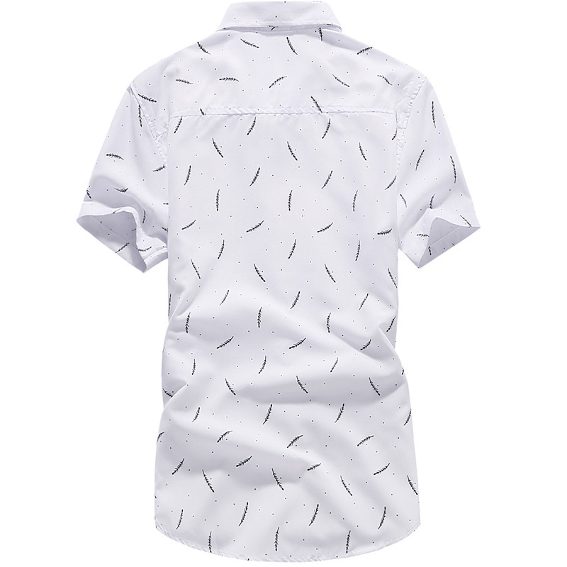 Áo Sơ Mi Nam Ngắn Tay Họa Tiết Hoa Văn