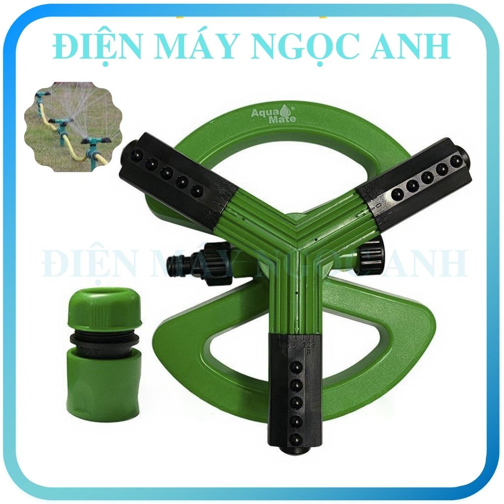 Vòi xịt phun nước tưới cây hoa lan thông minh tạo sương đa năng tự động quay 360 độ Aquamate