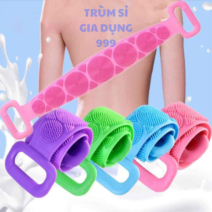 Dây tắm massage, dây tắm silicon chà lưng hai mặt,dây cọ lưng hai mặt