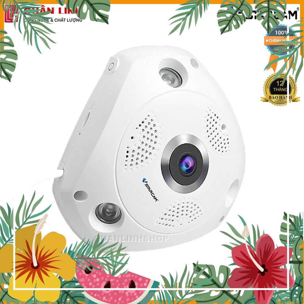 Camera Wifi IP Vstarcam C61s Full HD 1536P ốp trần, góc rộng 360 độ kèm thẻ 32GB