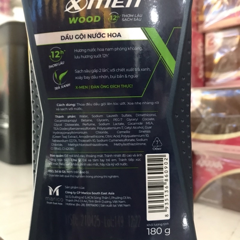 Dầu gội hương nước hoa X-Men Wood 180g