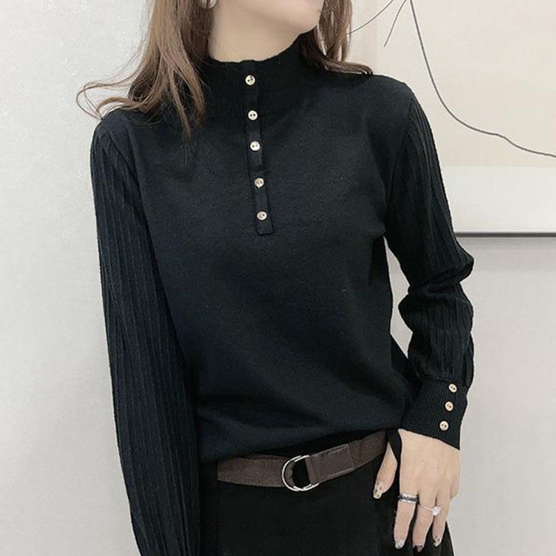 Áo sweater Dệt Kim Mỏng Tay Dài Dáng Rộng Thời Trang Xuân Thu Cho Nữ