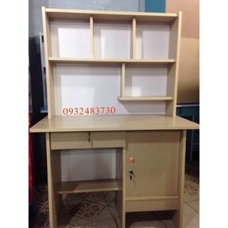 Bàn học sinh liền kệ sách ngang 1m  x145 tại hcm _freeship tận nơi