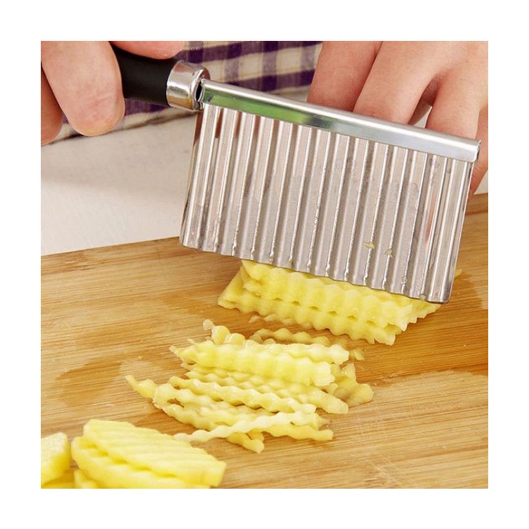 dao thái rau củ lượn sóng làm đồ trang trí, trưng bày