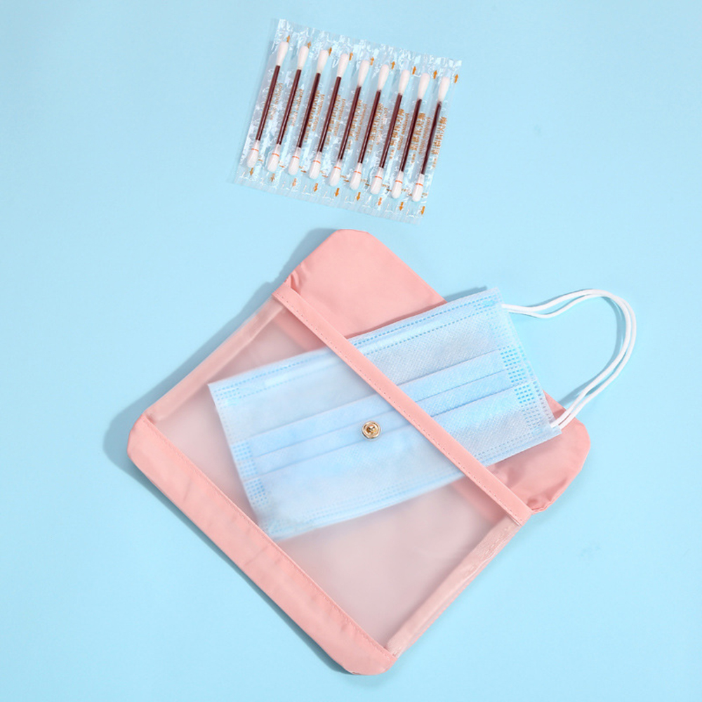 [Hàng mới về] Túi đựng khẩu trang trong suốt chống bụi chống nước nhiều màu sắc có thể giặt sạch tiện lợi