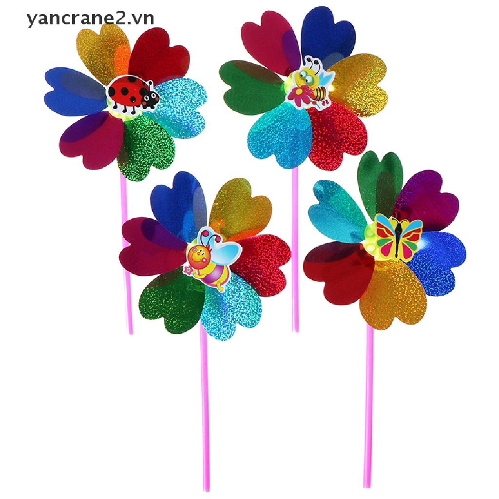 Chong Chóng Gió Đính Kim Sa Nhiều Màu Trang Trí Sân Vườn