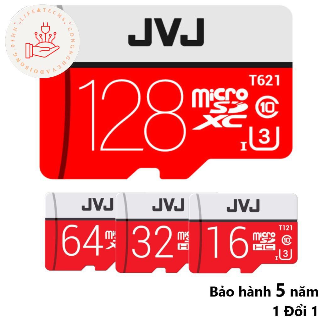 Thẻ nhớ 16/32/64/128GB JVJ Pro U3 Class 10 [CHÍNH HÃNG] Chuyên dùng CAMERA tốc độ cao, điện thoại, cam hành trình