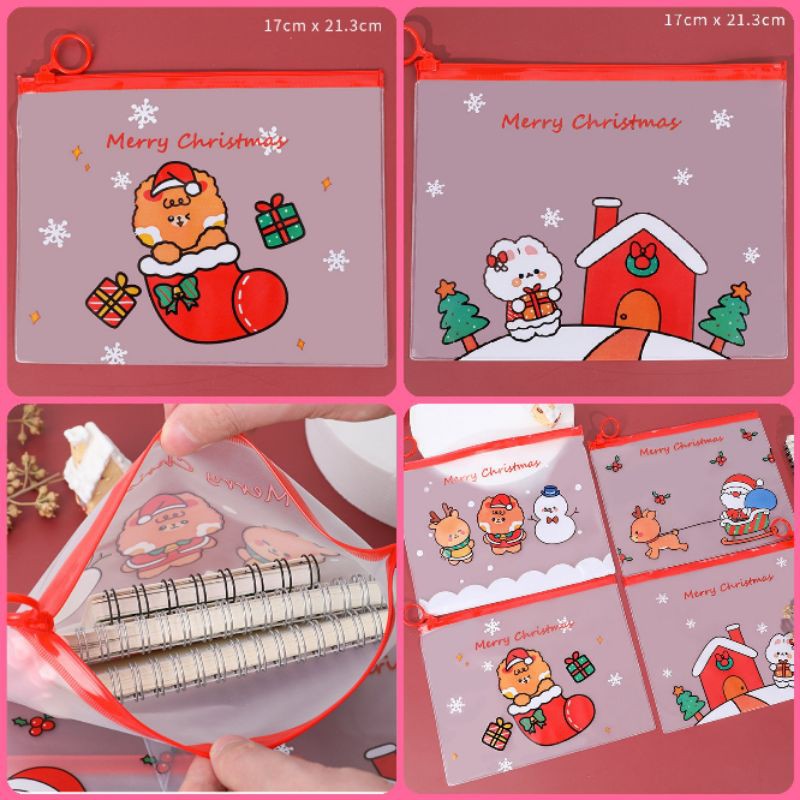 Hộp đựng bút hình cute trong suốt, chống nước đa năng siu tiện lợi- quà tặng noel giáng sinh