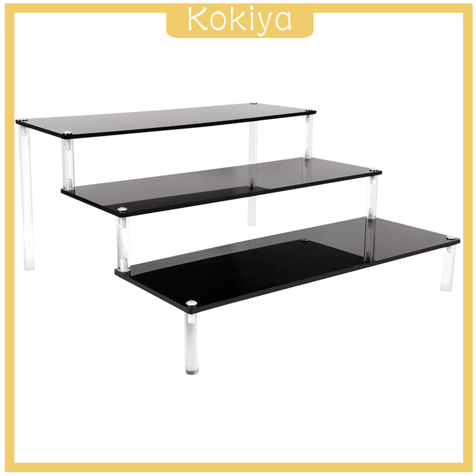 Acrylic Riser Display Shelf, 2/3 Tiered Display Stand for Display, Conutertop Desktop Acrylic Display for Decoration and Organizer