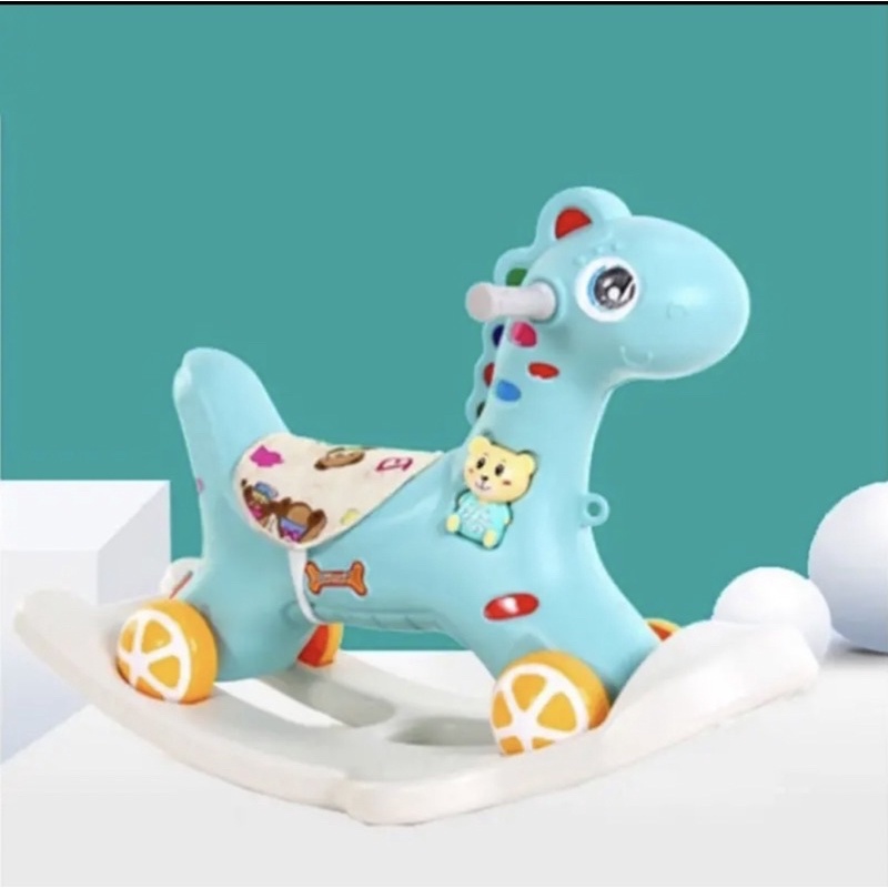 Ngựa bập bênh và chòi chân 2 trong 1 cho bé