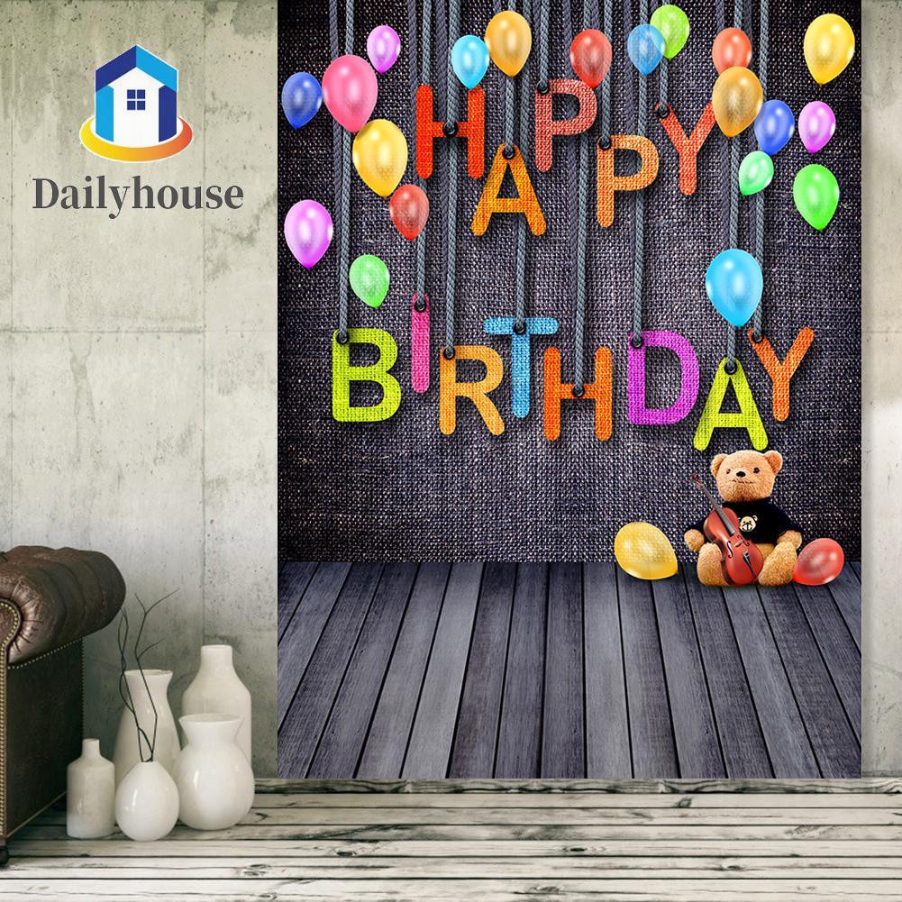 Phông Nền Chụp Ảnh Bằng Vải Hình Chữ Happy Birthday