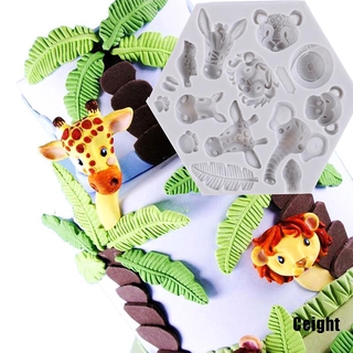 Khuôn silicone làm bánh hình động vật trong rừng độc đáo