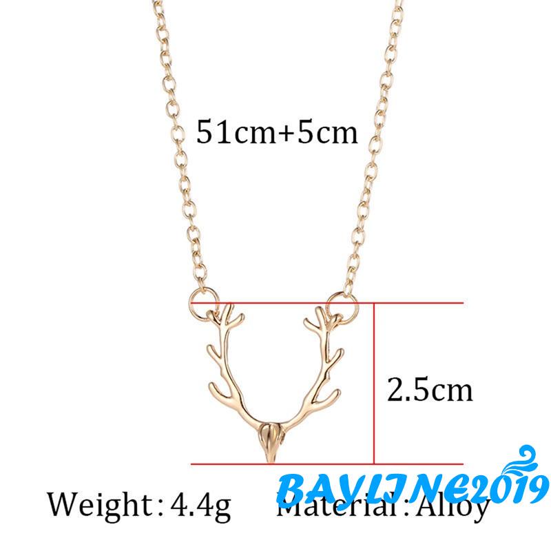 Vòng cổ mặt hình tuần lộc phong cách giáng sinh thời trang cho nữ