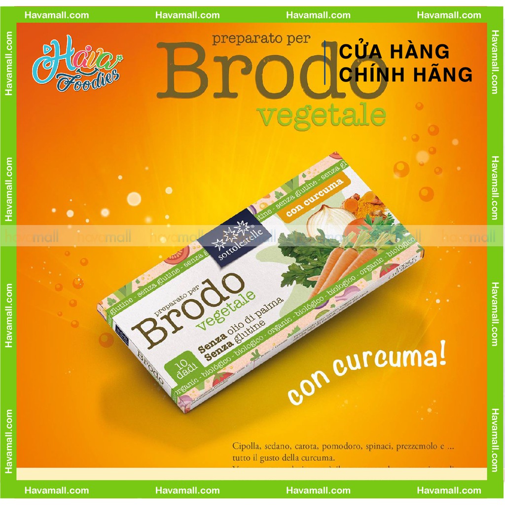 [HÀNG CHÍNH HÃNG] Bột Nêm Rau Củ Hữu Cơ Sottolestelle 100gr - Organic Vegetable Seasoning Powder