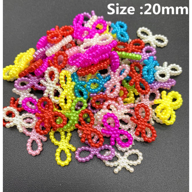 Set 100 Hạt Ngọc Trai Giả Nhiều Màu Sắc Dùng Để Trang Trí Thủ Công