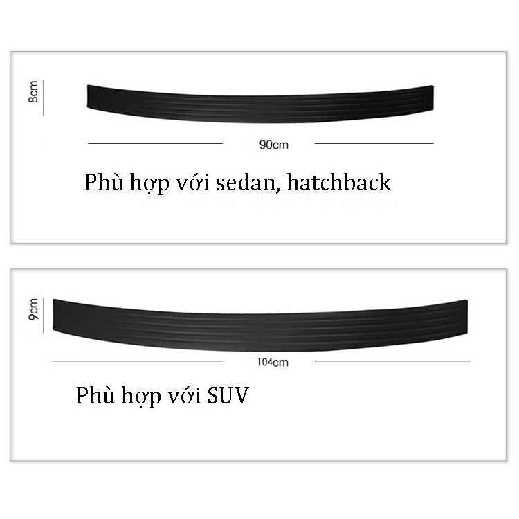 Dải cao su chống trầy xước sơn quanh cốp xe hơi ô tô cho mọi dòng xe SUV sedan hatchback