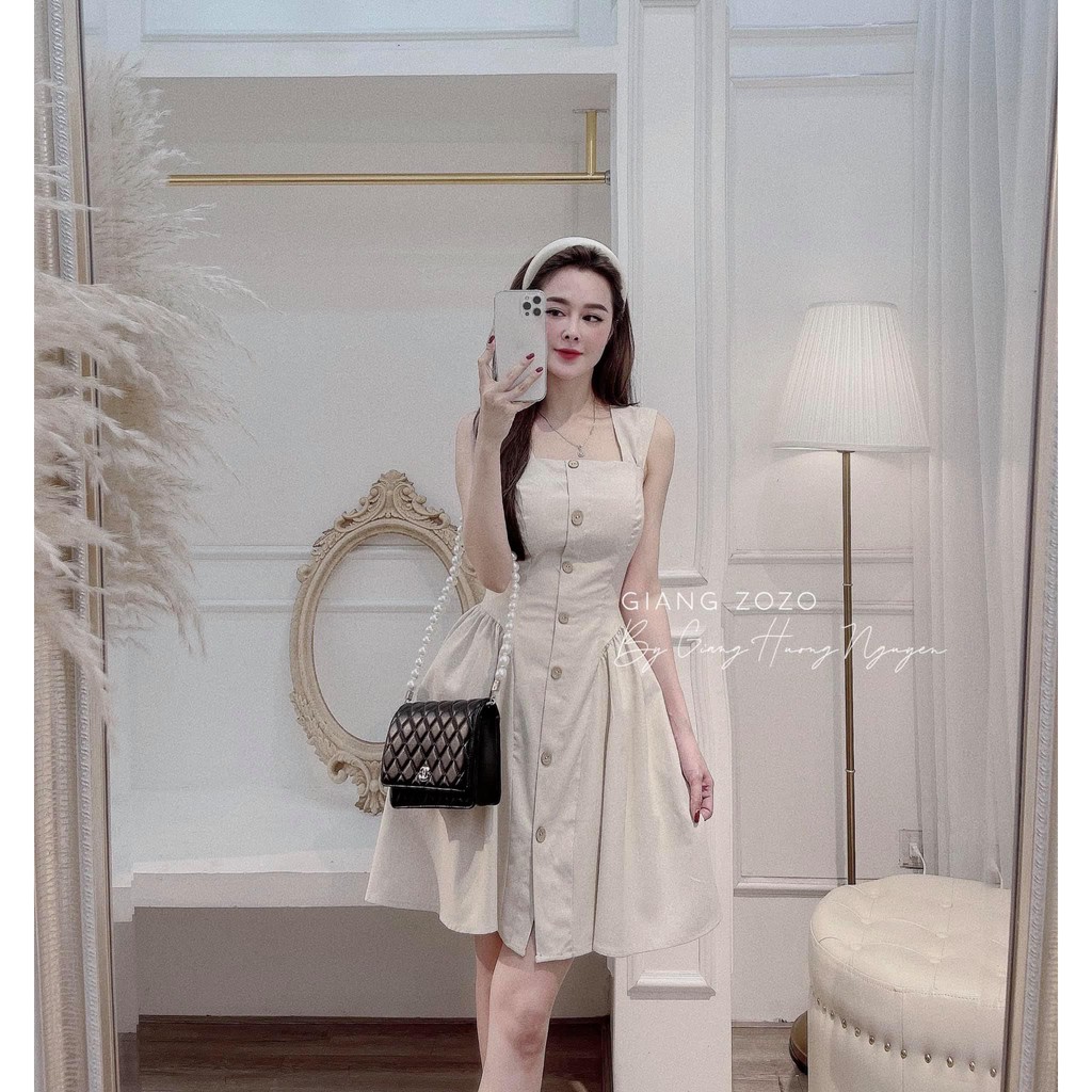 [Mã FAGREEN1505 giảm tới 30K đơn 99K] Đầm Xòe 2 Dây Cục Dọc Xinh Xắn | BigBuy360 - bigbuy360.vn