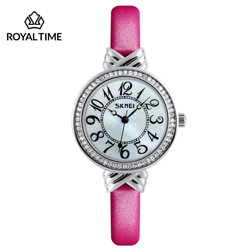 [Tặng vòng tay]Đồng hồ nữ SKMEI chính hãng SK9162.04 dây da cao cấp