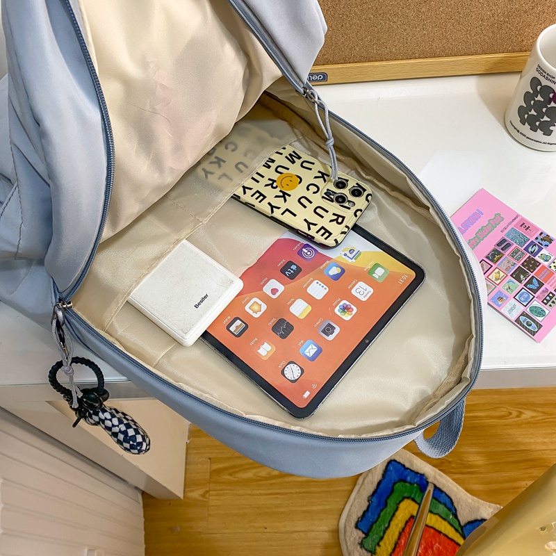 Ba lô PRETTYZYS đi họcdung tích lớn 15.6 inch phong cách Hàn Quốc 2022 cho bạn gái teen