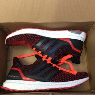 Giày Sneaker ultra boost ( đen cam đế trắng )