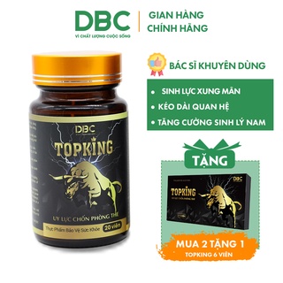 Viên Uống Tăng Cường Sinh Lý Topking DƯỢC BẢO CHÂU Hộp 6 Viên/ 20 Viên Bổ Thận Tráng Dương