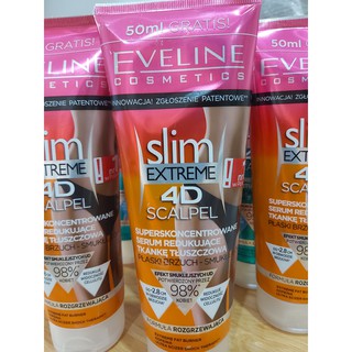Kem tan mỡ eveline – slim extreme 4d skalpel, 200ml + 50ml miễn phí