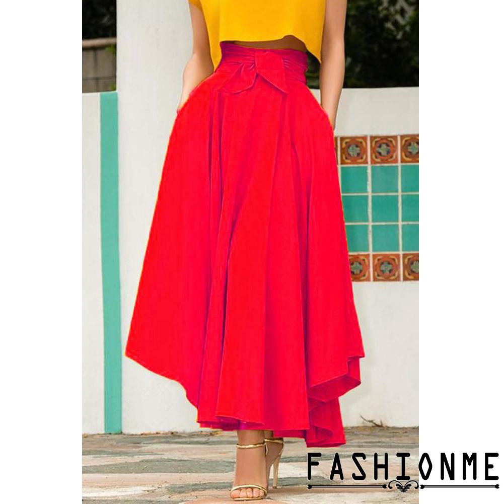 Chân váy maxi lưng cao xếp ly dành cho nữ | BigBuy360 - bigbuy360.vn