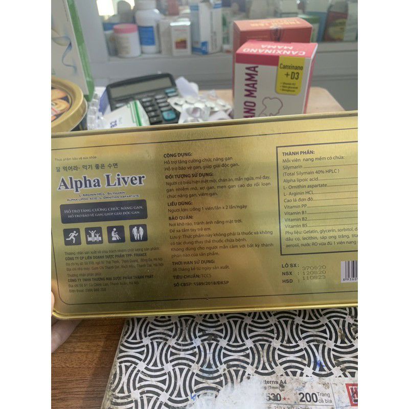 Alpha Live viên uống giải độc gan ,hạ men gan