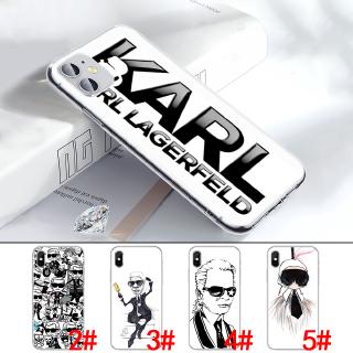 Ốp điện thoại TPU mềm trong suốt in hình Karl Lagerfeld cho iPhone XS Max XR X 11 Pro 7 8 6 6S Plus