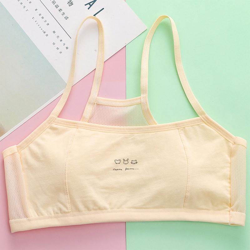 Maryn Áo Lót Thể Thao Lưới Nhẹ Không Gọng In Hình Động Vật Hoạt Hình Cho Tuổi Teen Young Girls