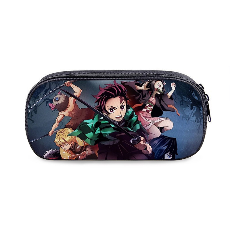 Túi Đựng Bút Chống Thấm Nước Hình Anime Demon Slayer Tanjirou Nezuko Zenitsu Inosuke BY2 YB2