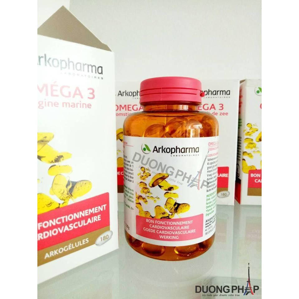 Viên uống dầu cá Omega 3 Arkopharma 180 viên