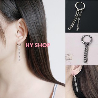 khuyên tai nam song xích -khuyên nam BTS-bông tai unisex titan không gỉ
