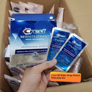 Miếng Dán Trắng Răng Crest 3D White Strips Dental Whitening Kit