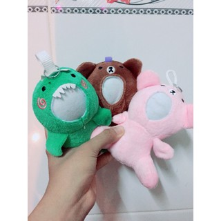 Móc khoá gấu bông in ảnh (đã gồm ảnh ạ)