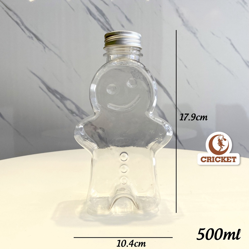 Chai nhựa PET Trà Sữa Bánh Quy Gừng 500ml - Phụ kiện trà sữa