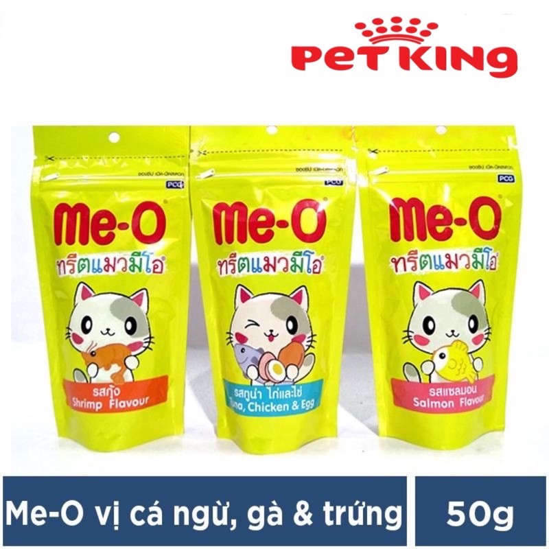 Bánh Thưởng Me-O 50gr 3 hương vị thơm ngon cho Mèo Yêu